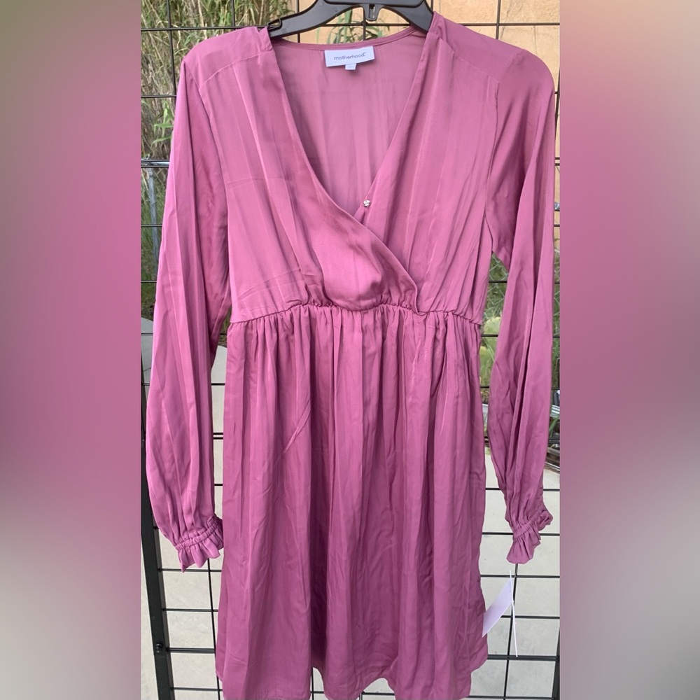 NWT Motherhood Mauve Long Sleeve dress maternity